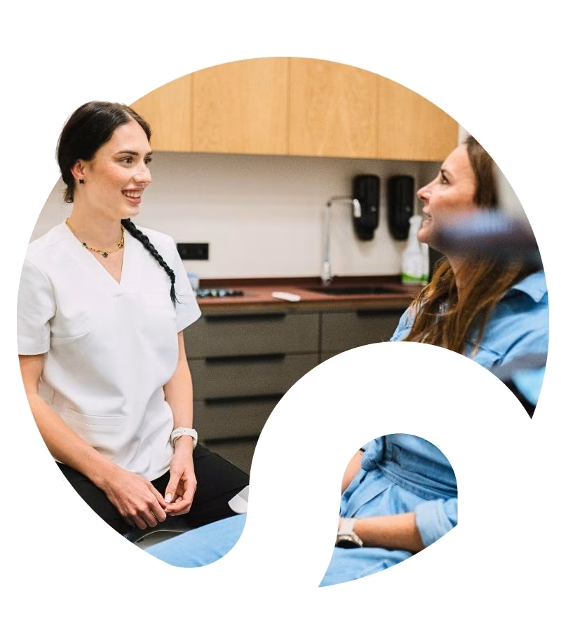 Hygienist with a patient at Flow Dental Studio